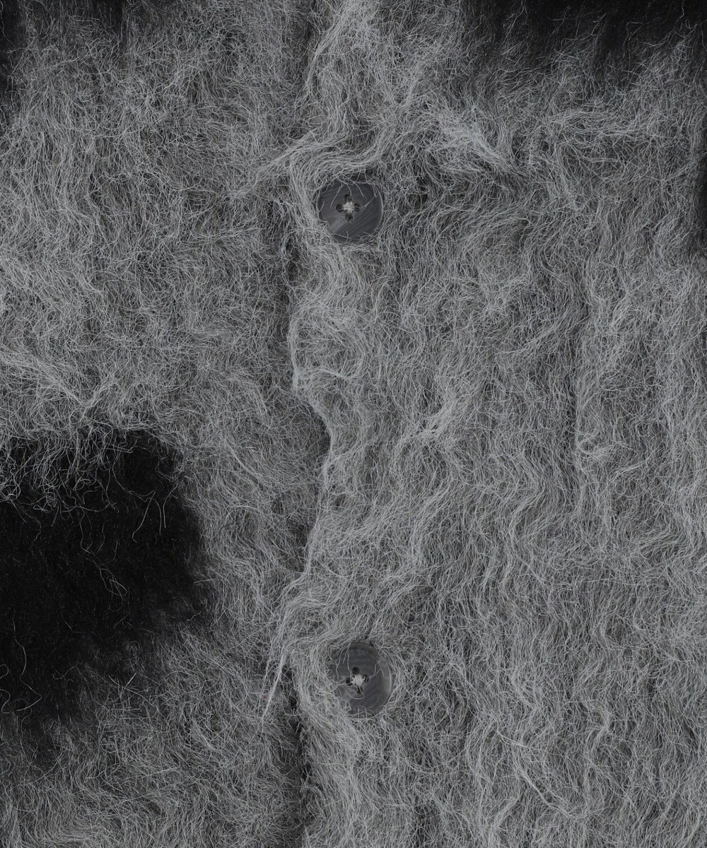 WEGO 【ユニセックス着用ITEM/MLサイズ展開】モヘアタッチパターンカーディガン 