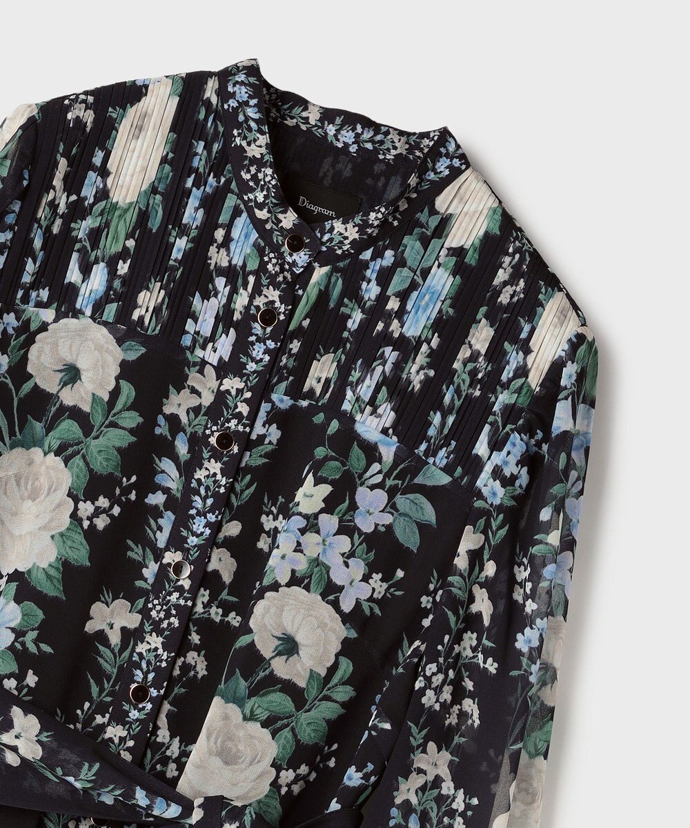 GRACE CONTINENTAL フラワープリントティアードワンピース 