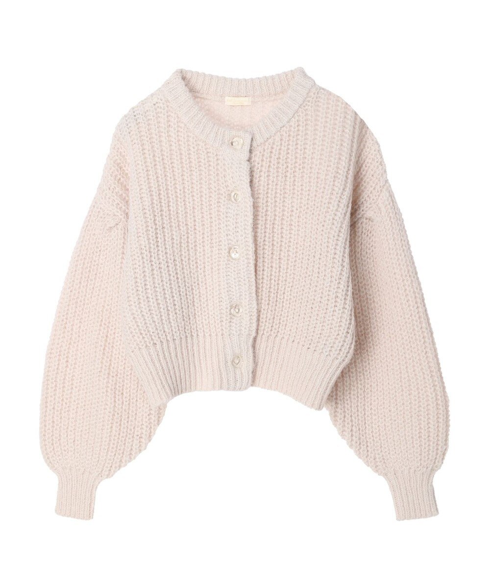 earth music&ecology ヘアリーショートニットカーディガン 