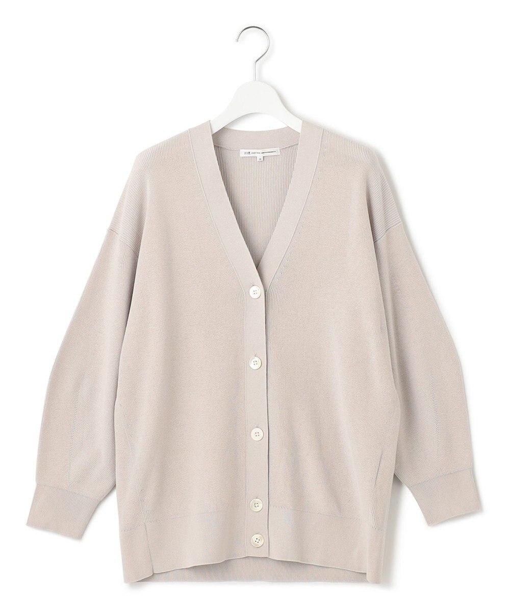 23区 【洗える】コットンアセテート カーディガン 