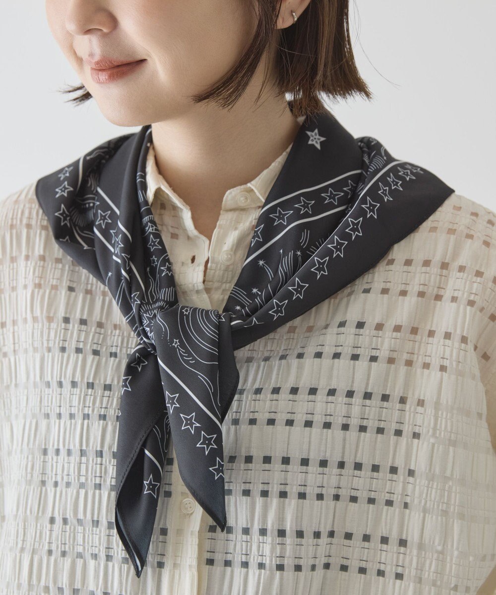 AMERICAN HOLIC シルキーバンダナ柄スカーフ 
