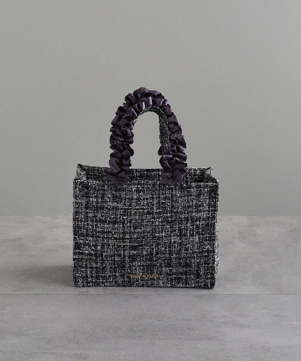 Maison de FLEUR EC限定ツイードフリルスクエアトートSバッグ 