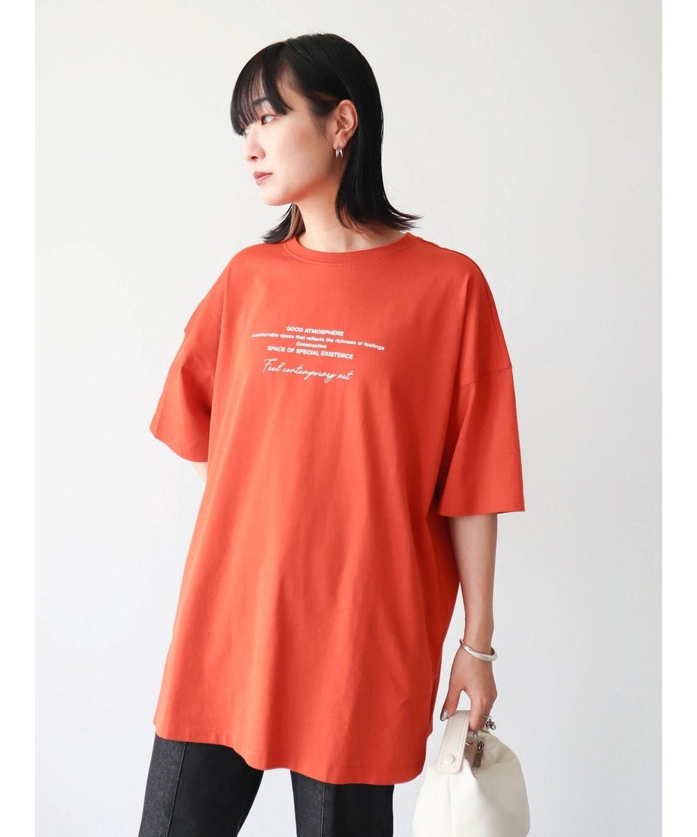 Green Parks バックフォトプリント半袖チュニック 