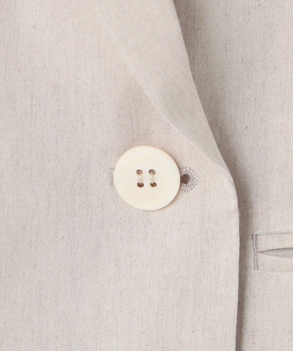 23区 S 【セットアップ対応/洗える】リネンレーヨンストレッチ ダブル ジャケット 