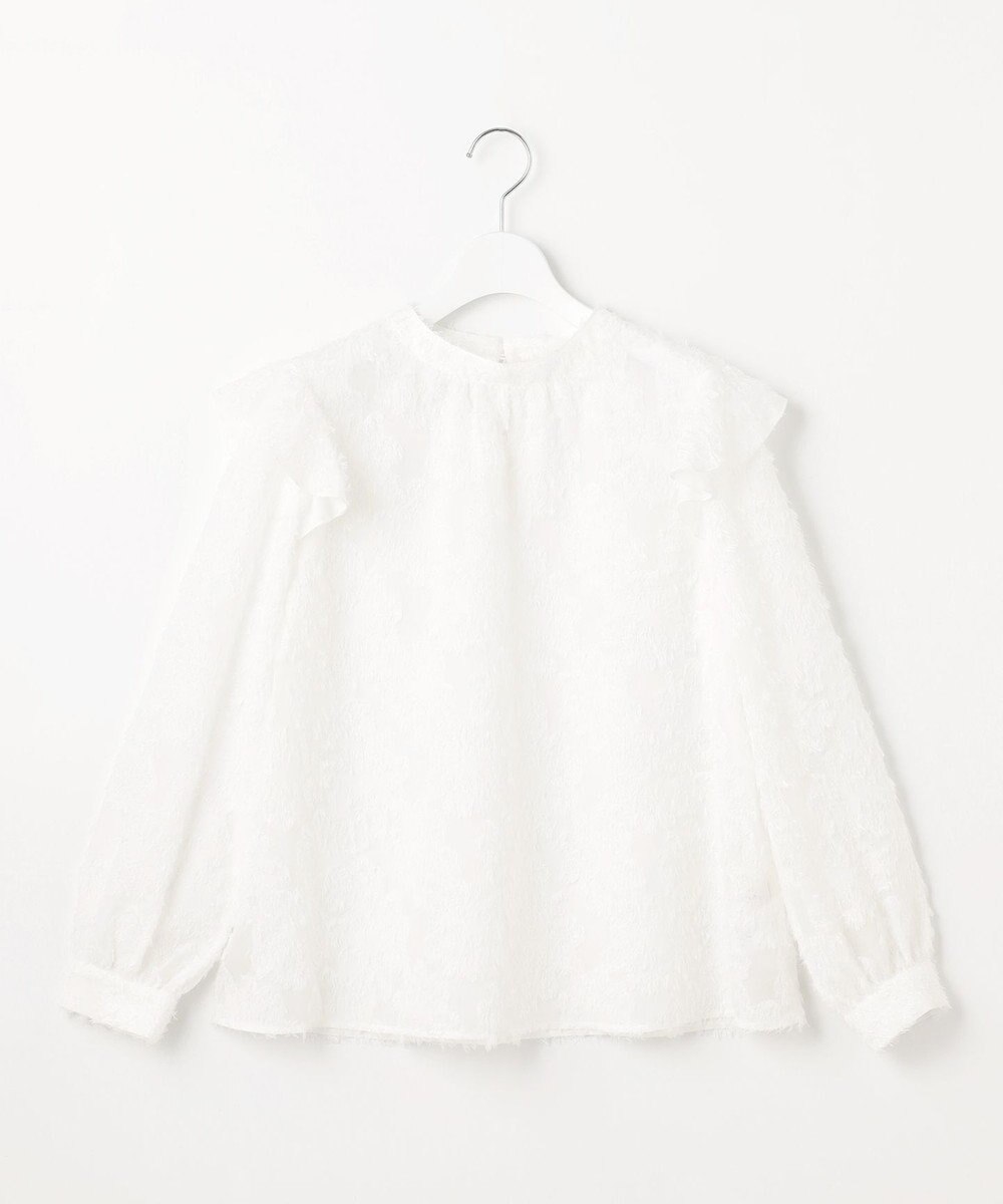 Feroux 【洗える】ジャガードブラウス 