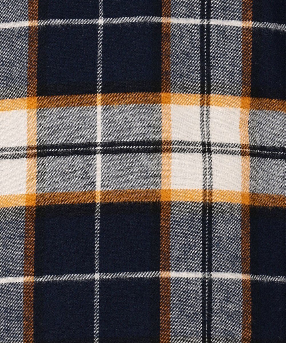 J.PRESS LADIES コットン起毛タータンチェック ショート丈 シャツ ブラウス 