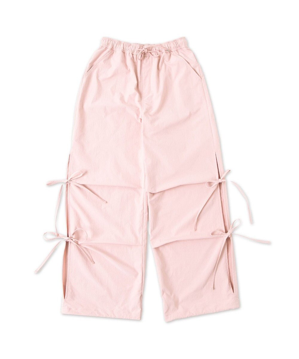 WEGO 【ウエストゴム】サイドリボンパラシュートパンツ 