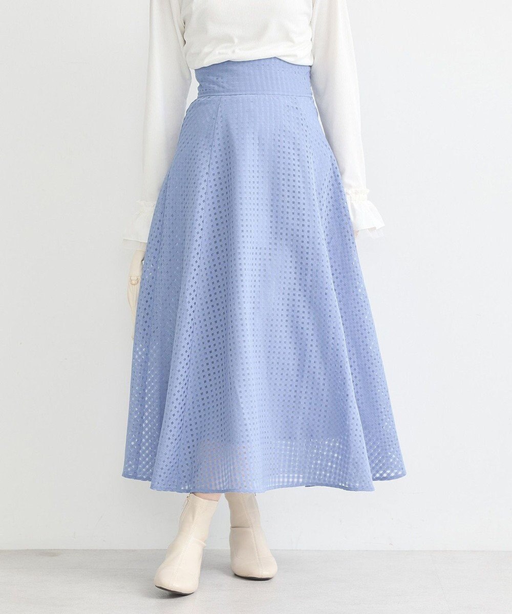 earth music&ecology シアーチェックスカート 