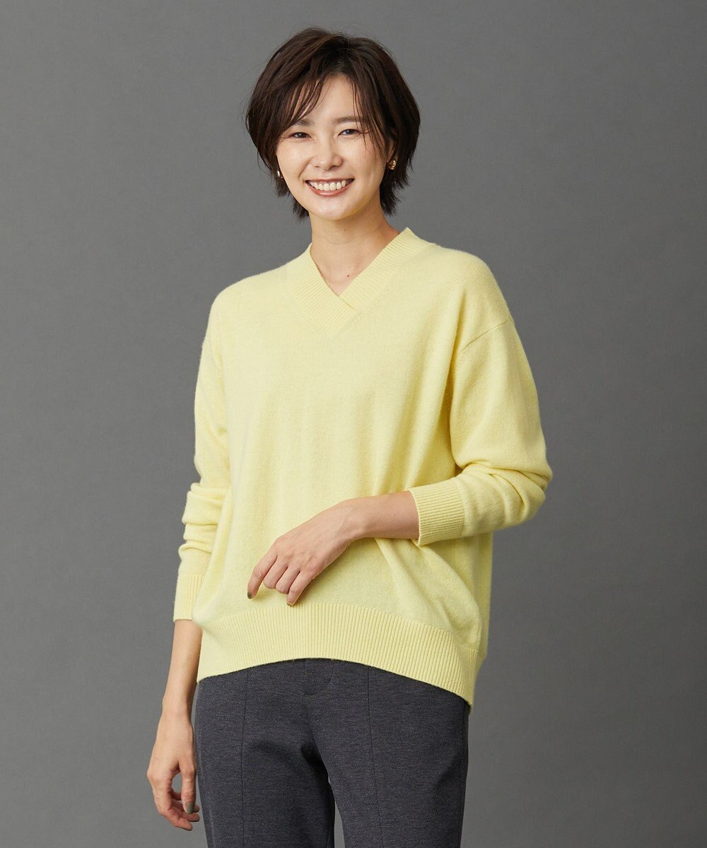 J.PRESS LADIES L 【洗える・WEB限定カラーあり】CASHMERE BLEND Vネック ニット 