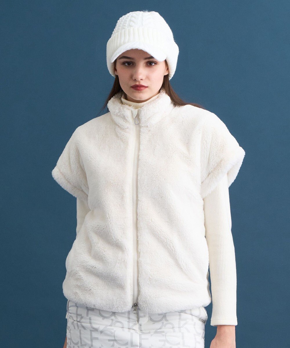 23区GOLF 【WOMEN】ジップアップファーベスト 