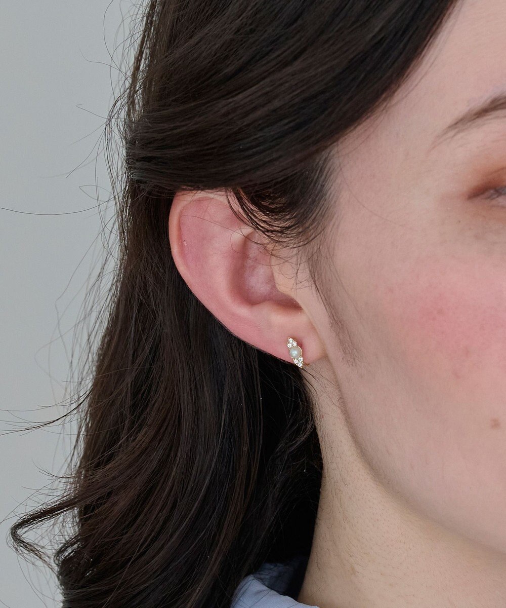 Phoebe 〈痛くないシリーズ/金属アレルギー対応〉クイーンパールビジューライトフィットイヤリング/ニッケルフリー 