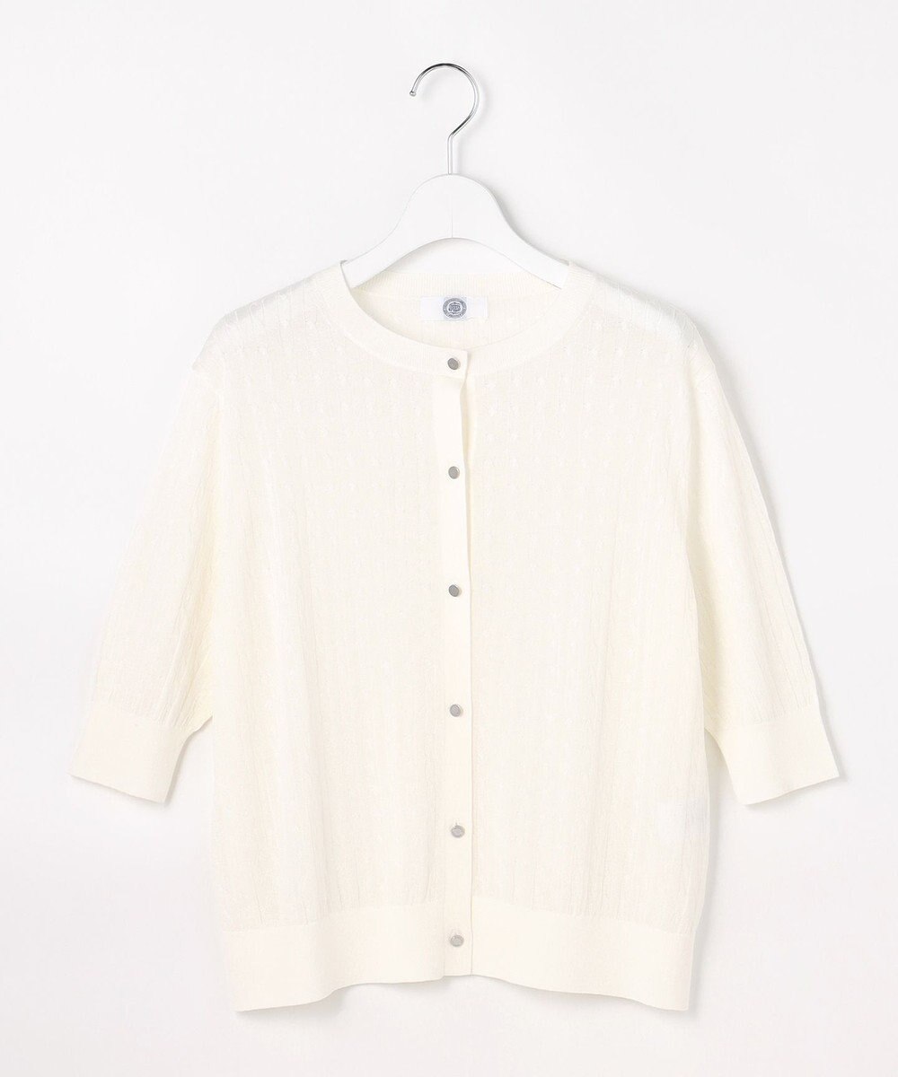 J.PRESS LADIES Vis/Peスパーク クルーネック カーディガン 