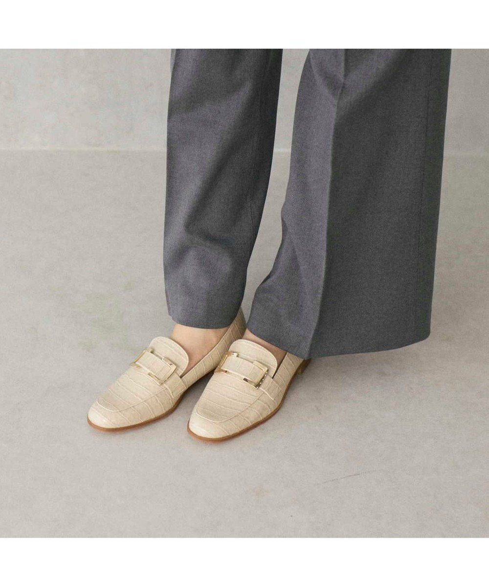 MODE ET JACOMO <carino>【レイン対応】バックルソフトスクエアトゥローファー 