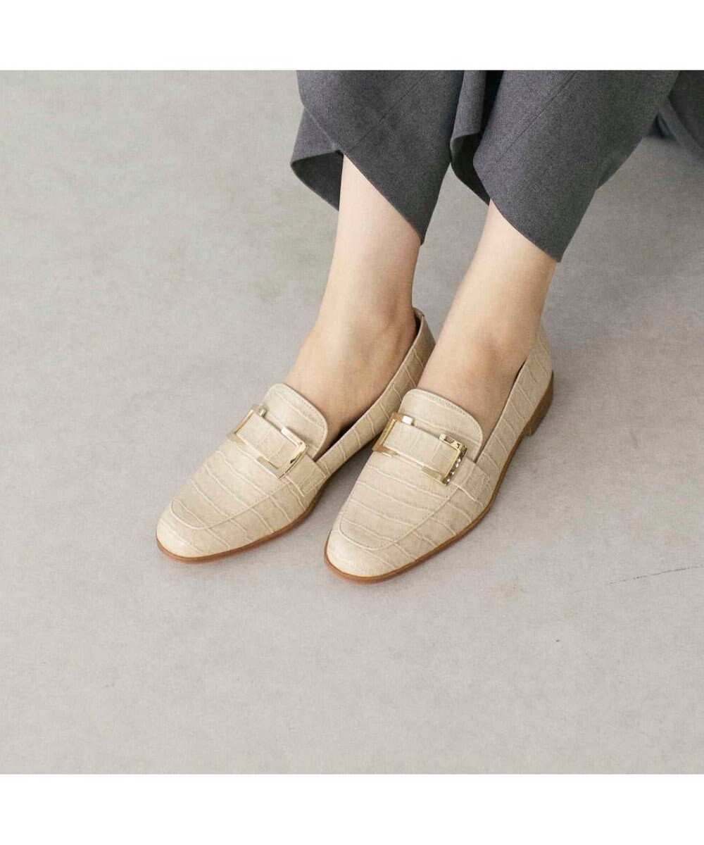 MODE ET JACOMO <carino>【レイン対応】バックルソフトスクエアトゥローファー 
