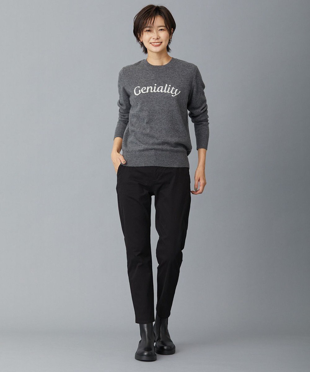 J.PRESS LADIES 【洗える】CASHMERE BLEND ロゴ ニット 