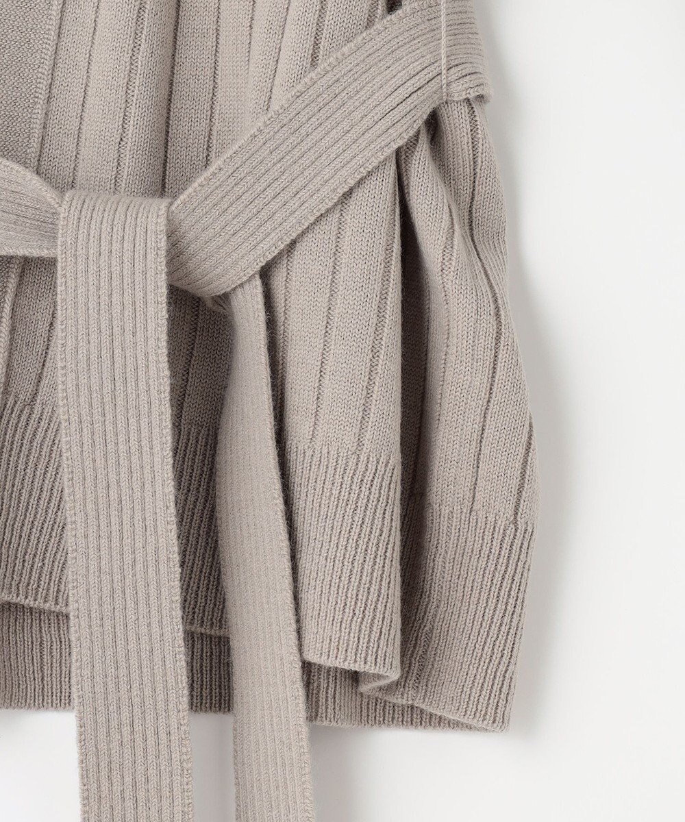 自由区 【洗える】ウールミックス ミドル丈カーディガン 