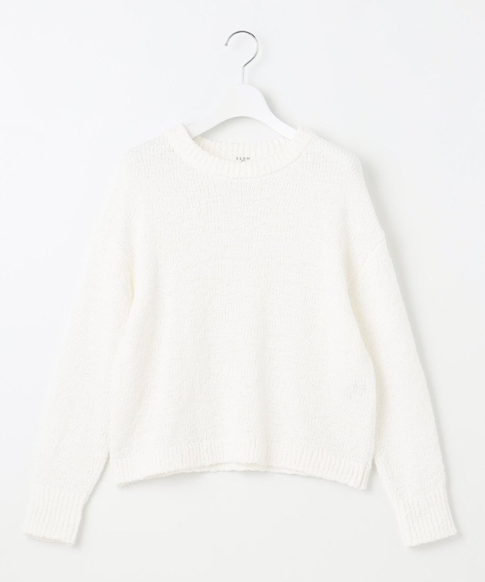 23区 【SLOW/一部店舗限定】リボンヤーン クルーネック ニット 