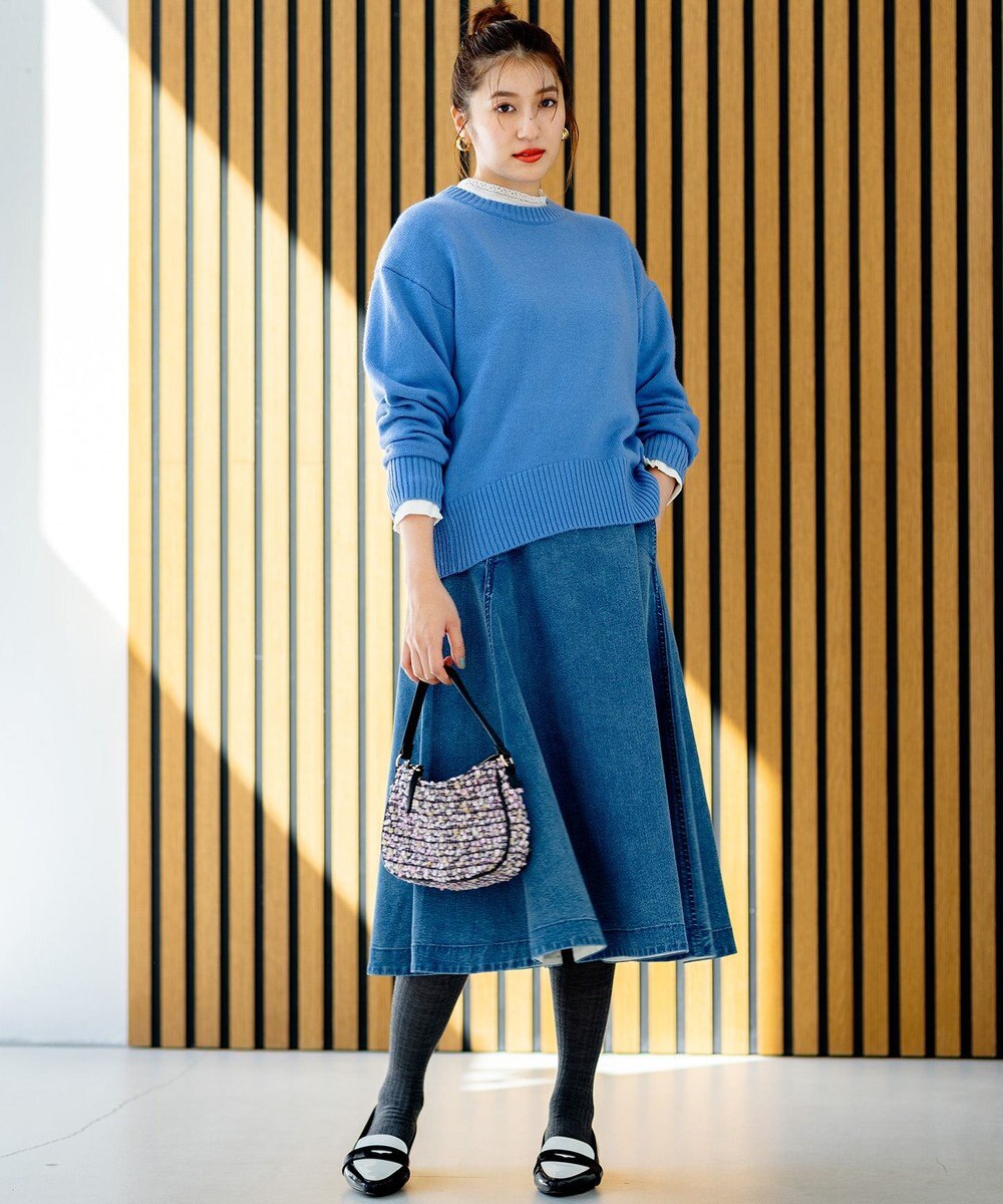 組曲 L カシミヤブレンドバルキープルオーバー ニット 