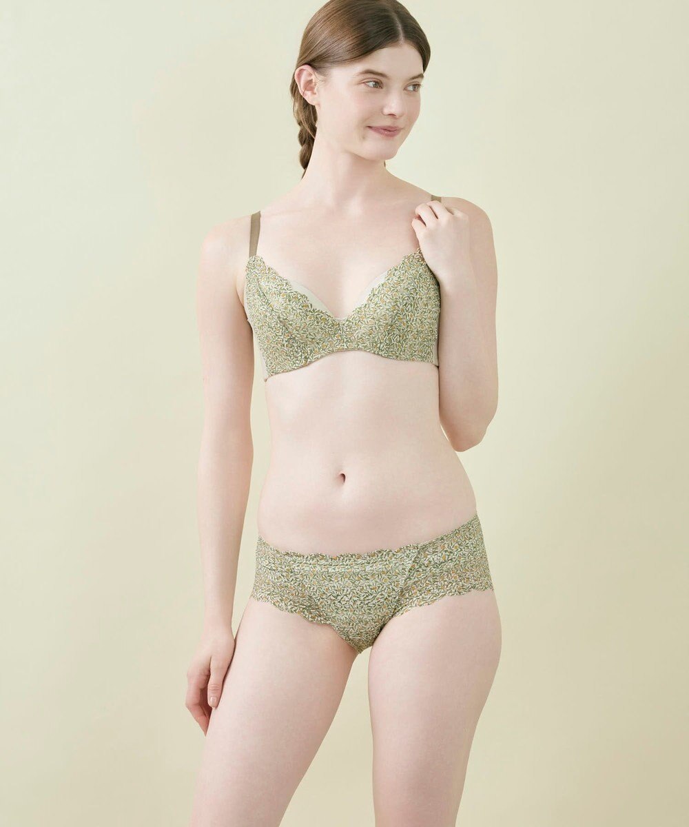 une nana cool MADE WITH LIBERTY FABRIC さあわたし レース 脇高ブラジャー 