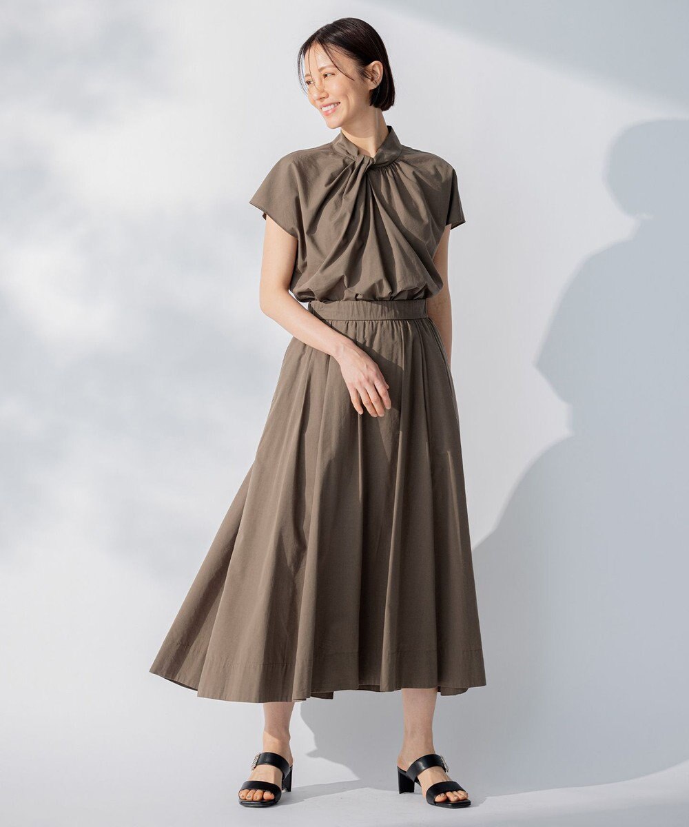 自由区 L 【洗える】ストレッチタイプライター ブラウス 