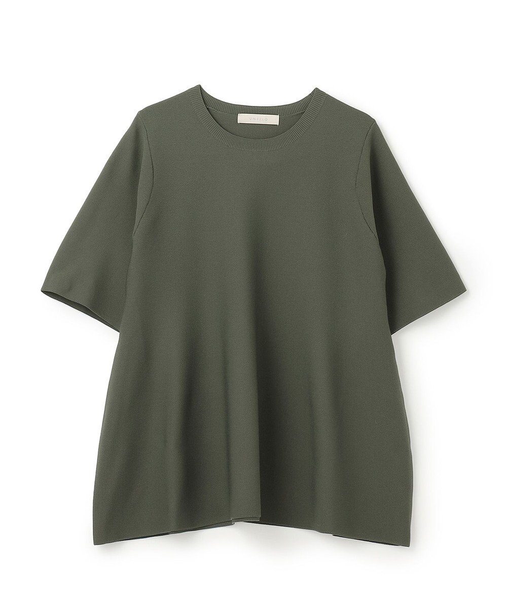 UNFILO ハーフスリーブ ペプラムニット 