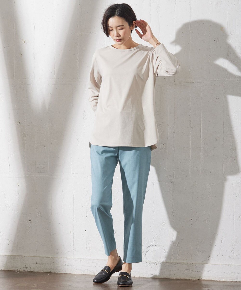 J.PRESS LADIES L 【吸水速乾】ベーシックジャージー カットソー 