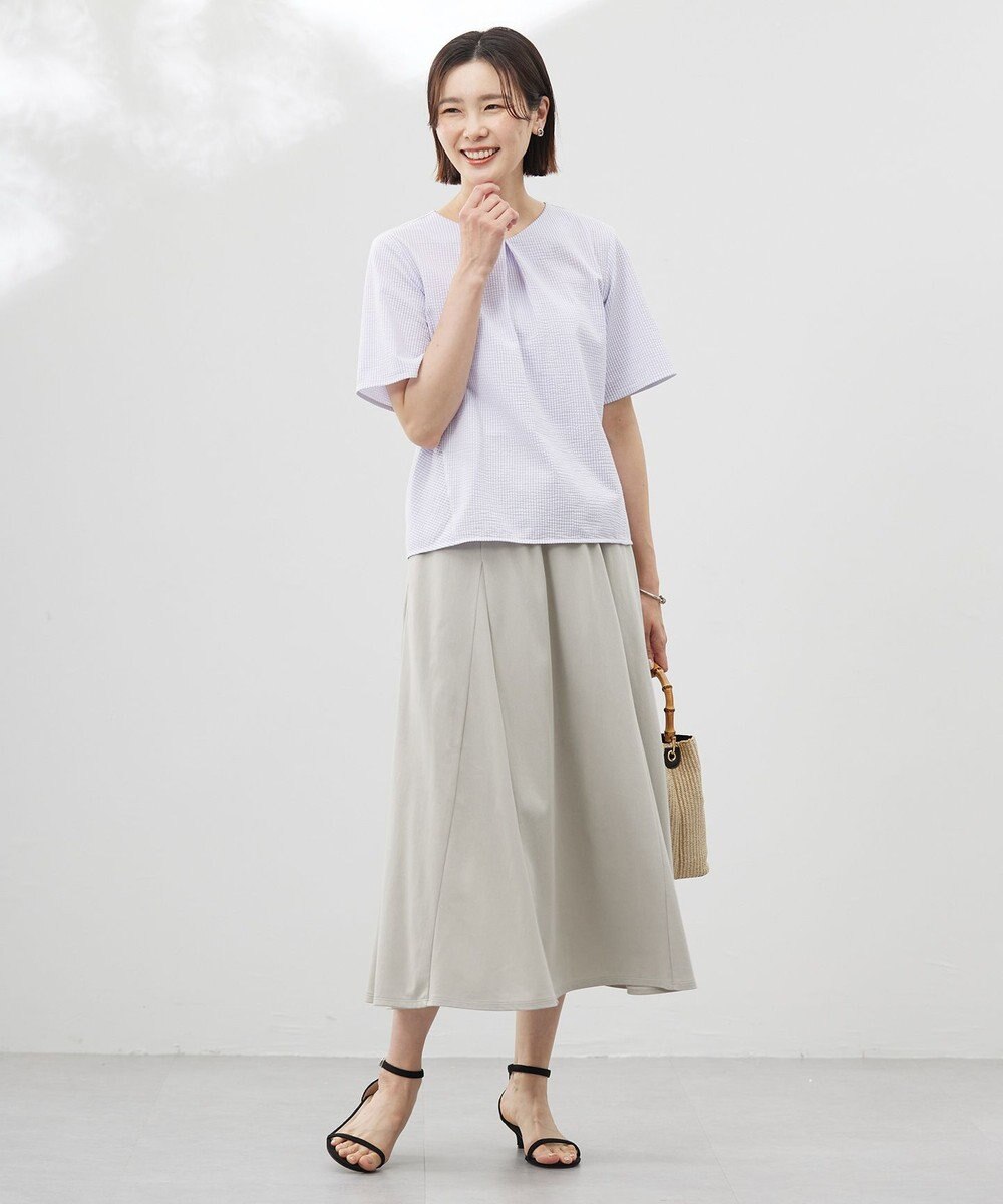 J.PRESS LADIES 【洗える】トリコットバイオ フレア スカート 