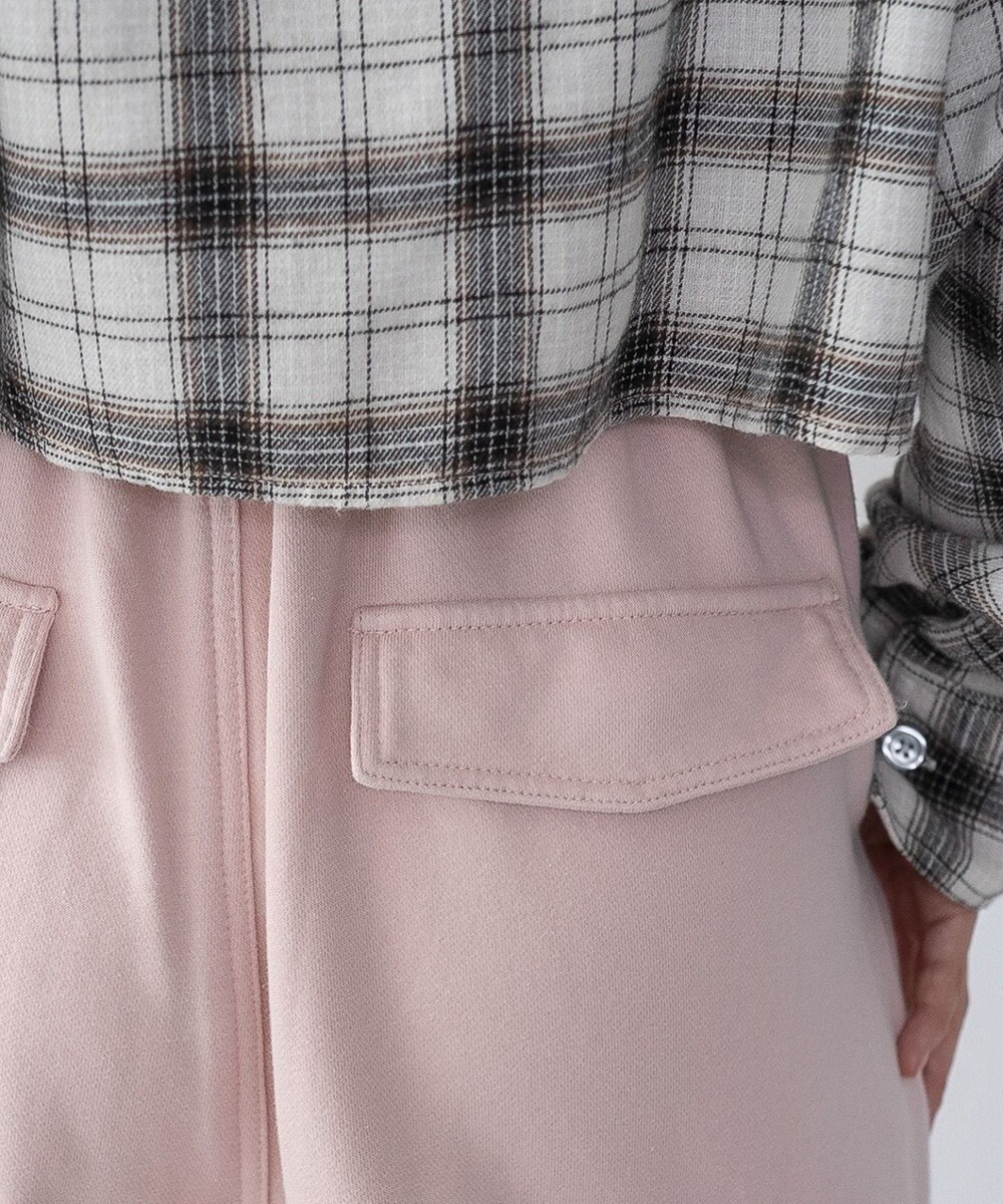 WEGO 【ウエストゴム】リボンカーゴスウェットパンツ 