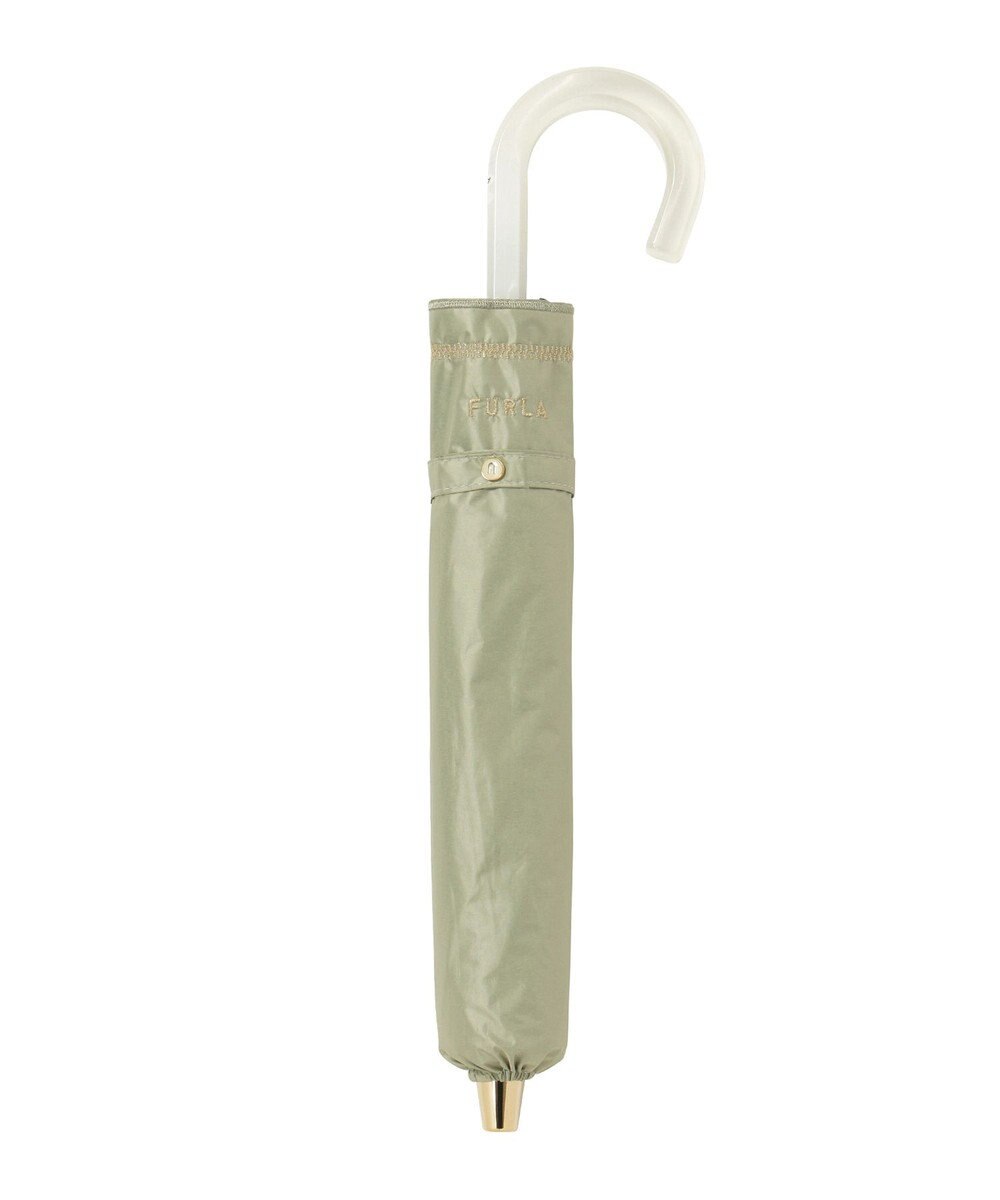 MOONBAT 【 遮光率100％/遮熱/UV】FURLA(フルラ) 晴雨兼用日傘 ジッパー刺繍 折りたたみ傘 楽折 