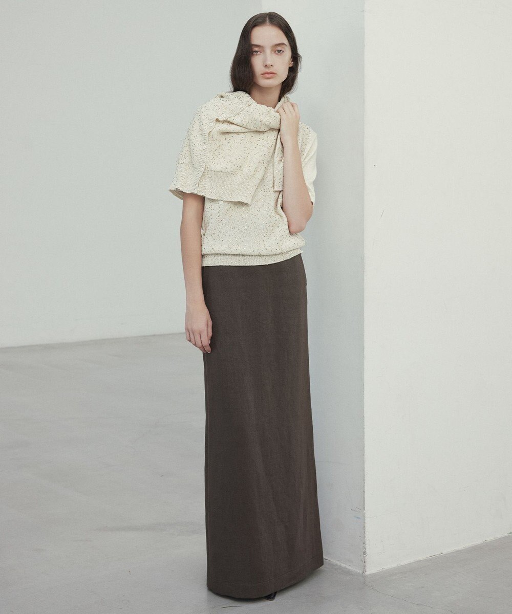 BEIGE， 【Oggi 5月号掲載】CRINUM / Iラインリネンマキシスカート 