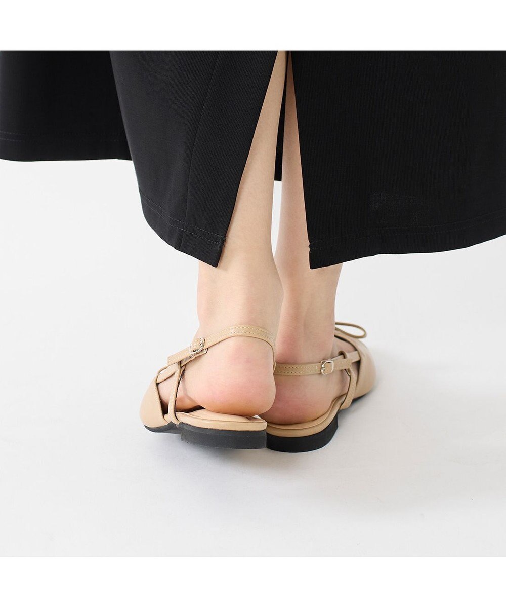 MODE ET JACOMO <carino>グリッターコンビフラットシューズ 