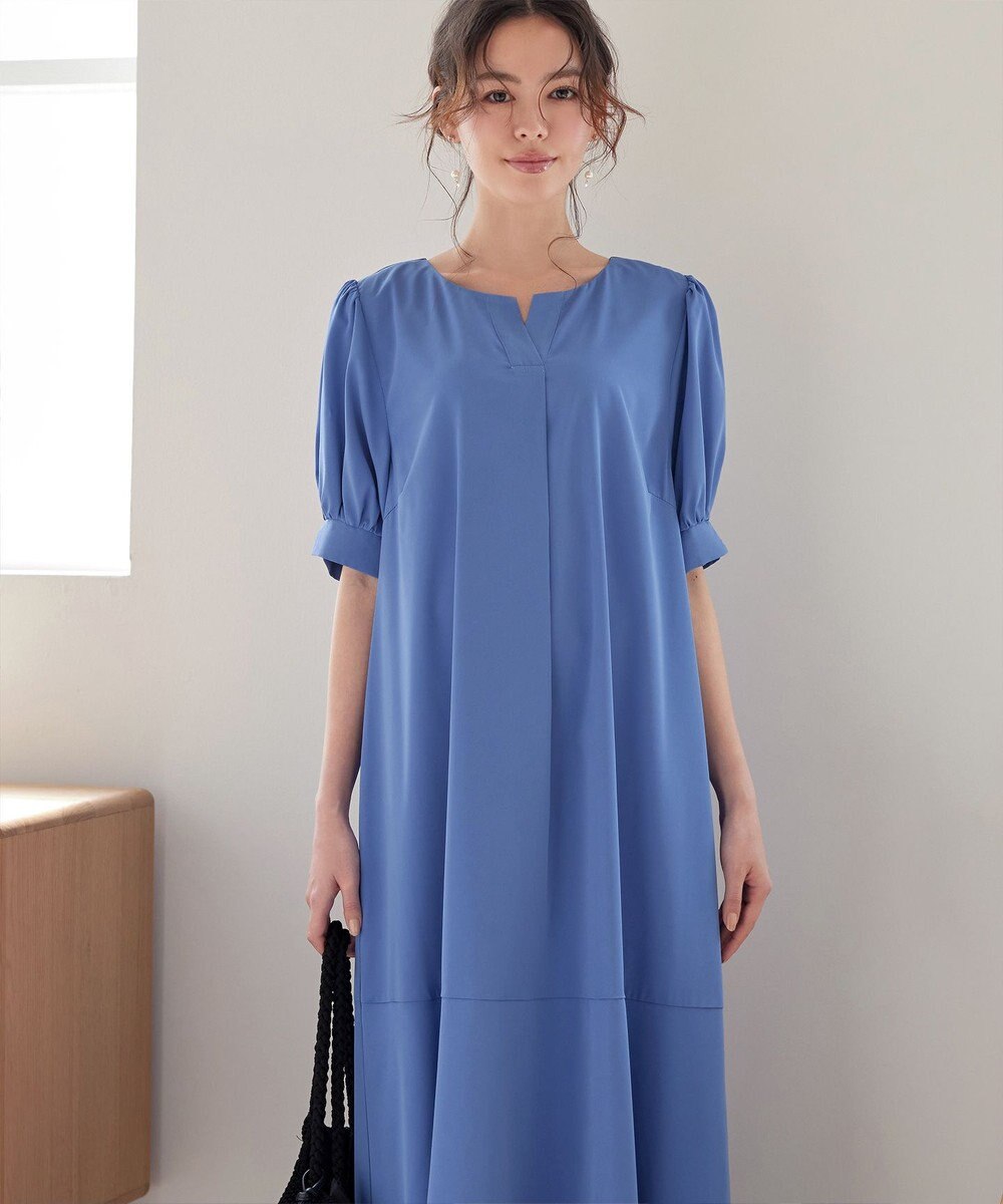 Tiaclasse 【洗える・XSサイズ】裾切替マーメイドフレアワンピース 