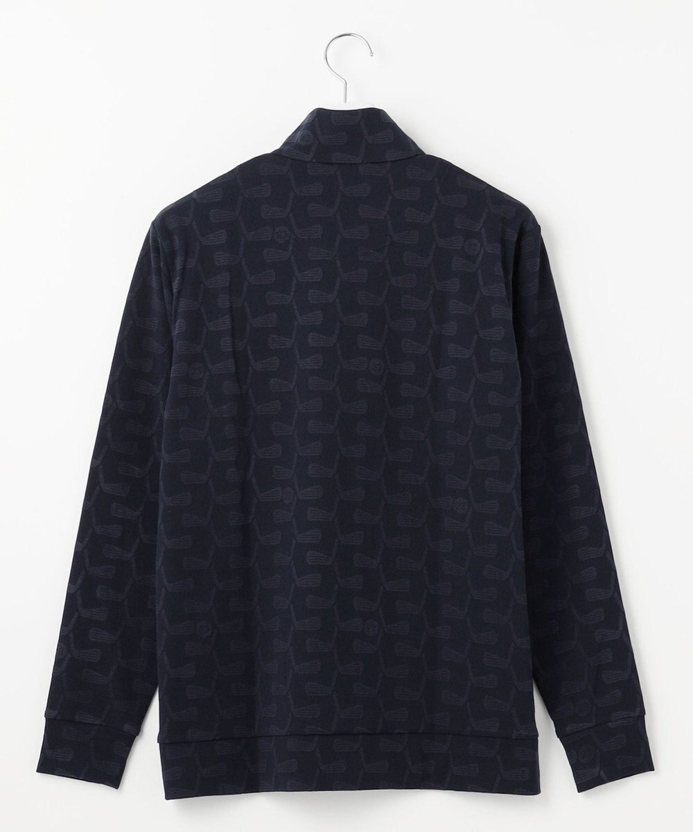 23区GOLF 【MEN/キングサイズ】【吸湿発熱】】クラブ柄 ハーフジップ 