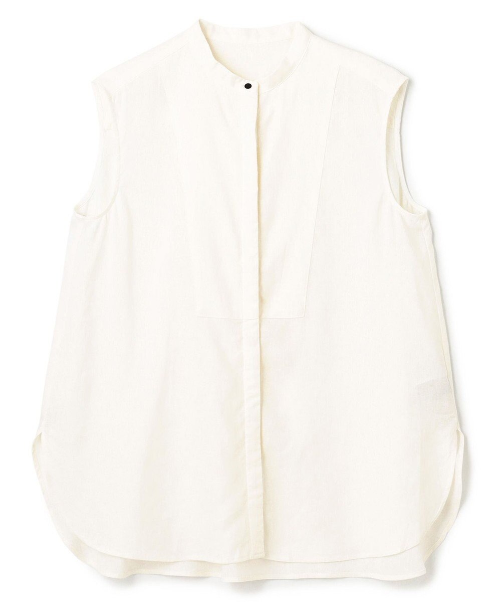 UNFILO リネンレーヨン ノースリーブブラウス 
