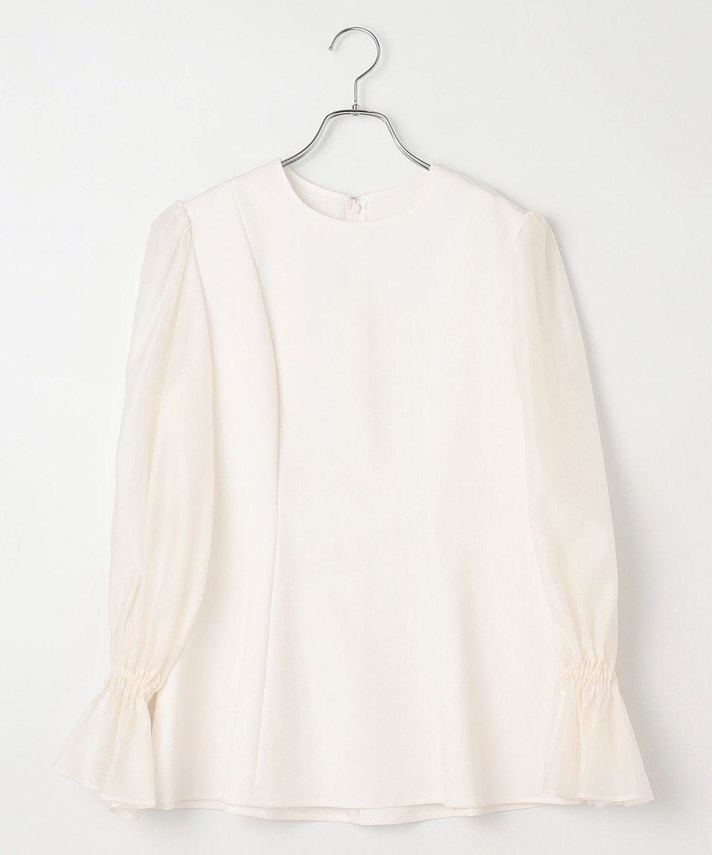 #Newans シアースリーブブラウス 