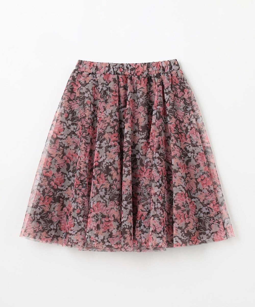 ANY KIDS 花柄 チュール フレア スカート 