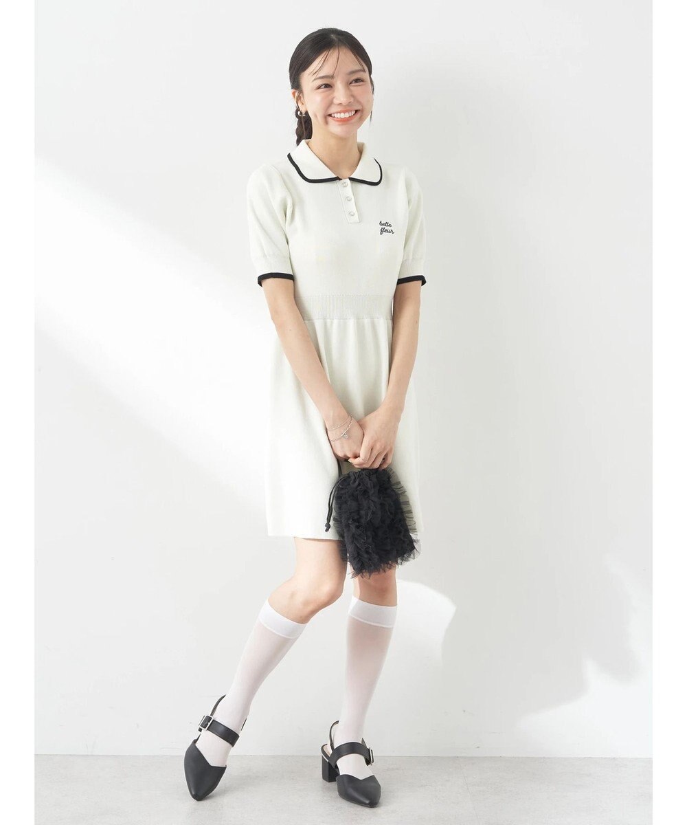 earth music&ecology ワンポイントポロワンピース 