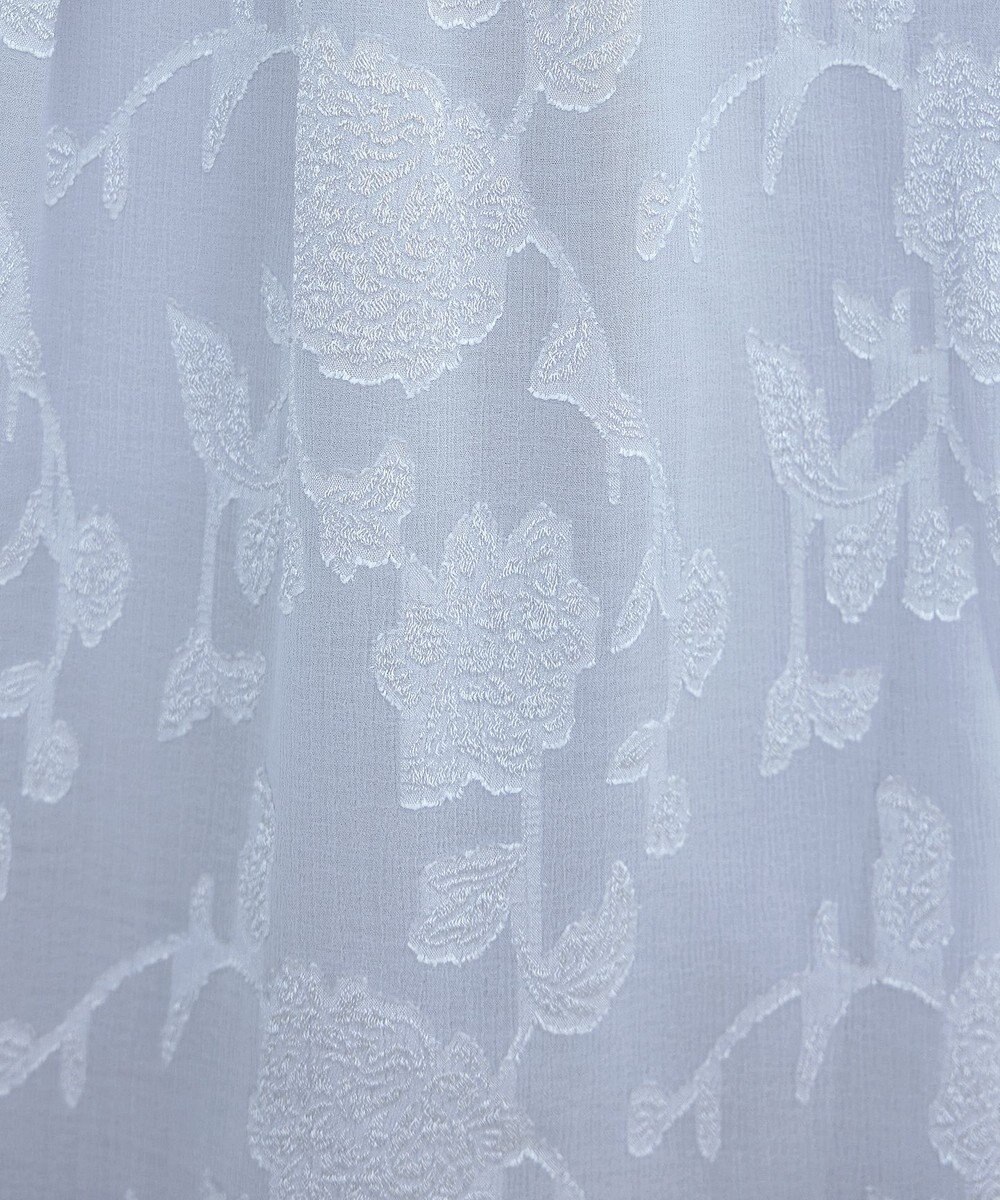 Tiaclasse 【洗える】フラワージャガードブラウス 