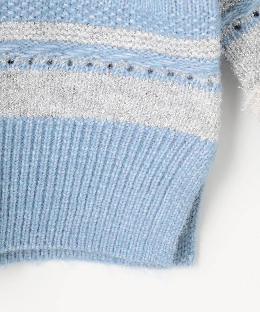 ANY パターンボーダーニット 