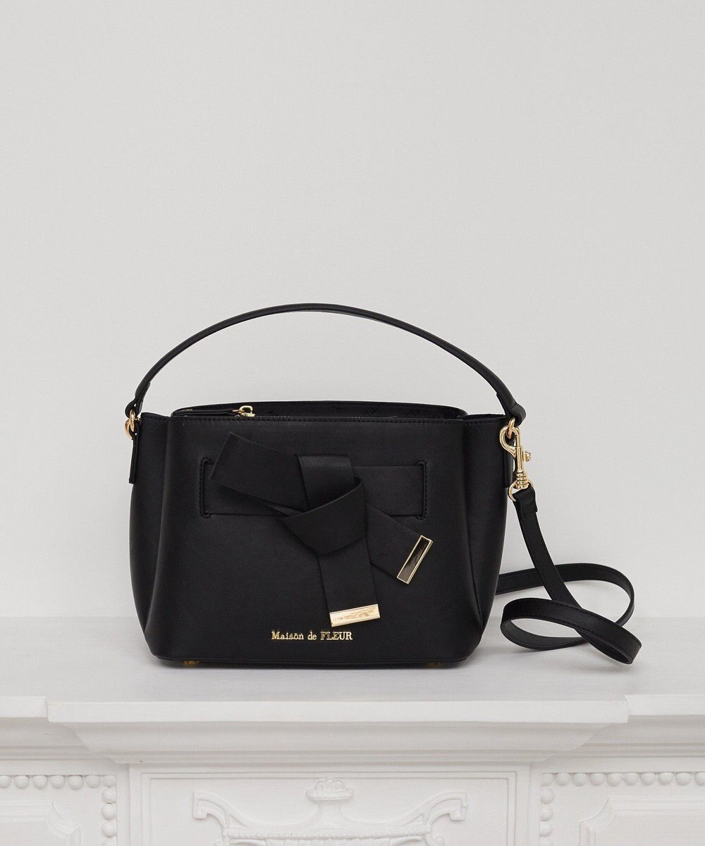 Maison de FLEUR フロントリボンバッグ 