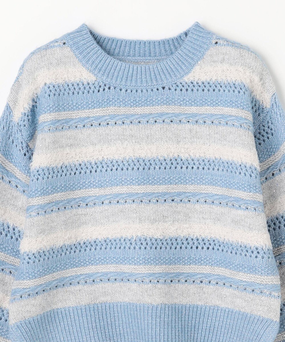 ANY パターンボーダーニット 