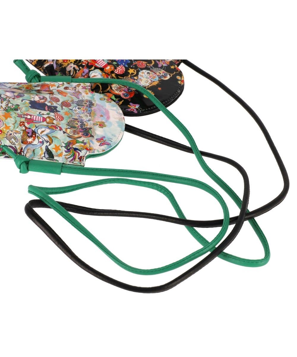 tsumori chisato CARRY 森のどうぶつたち ポーチ スマホポシェット ショルダーケース 