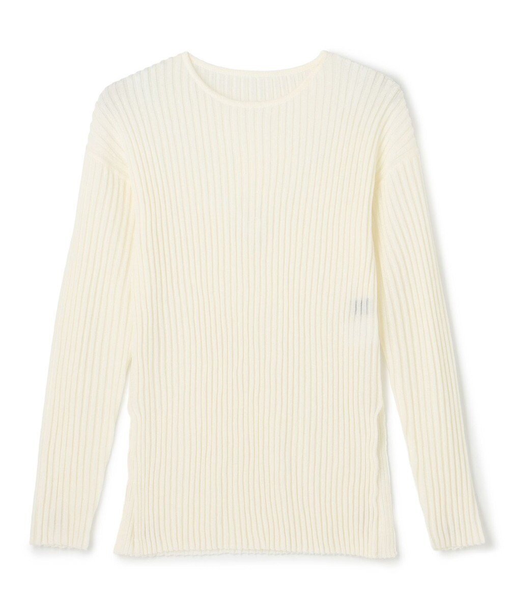 uncrave シアーストライプニット クルーネックトップス 