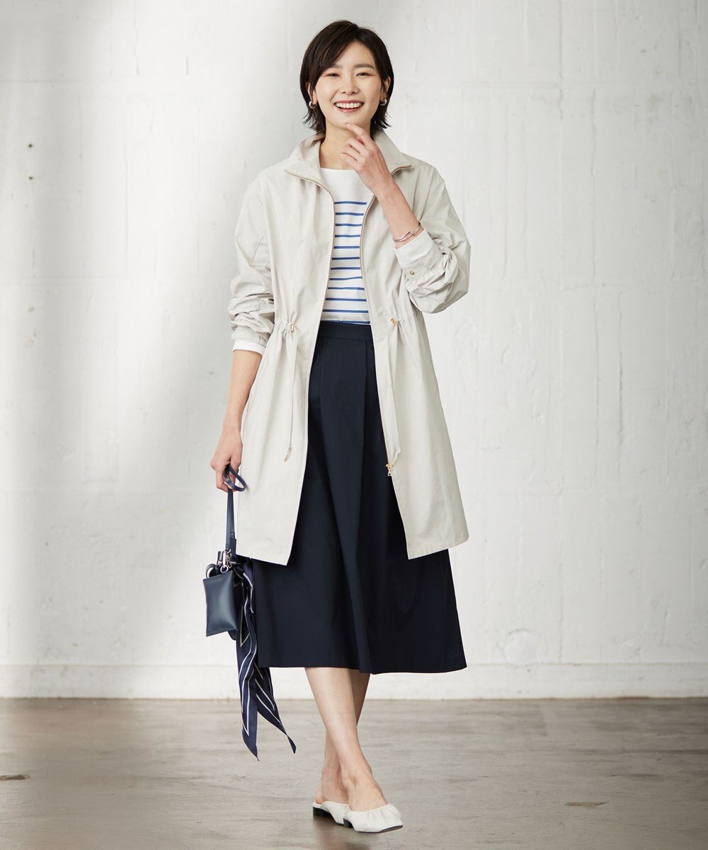 J.PRESS LADIES L 【洗える・撥水】マイクロタフタ ロング コート 