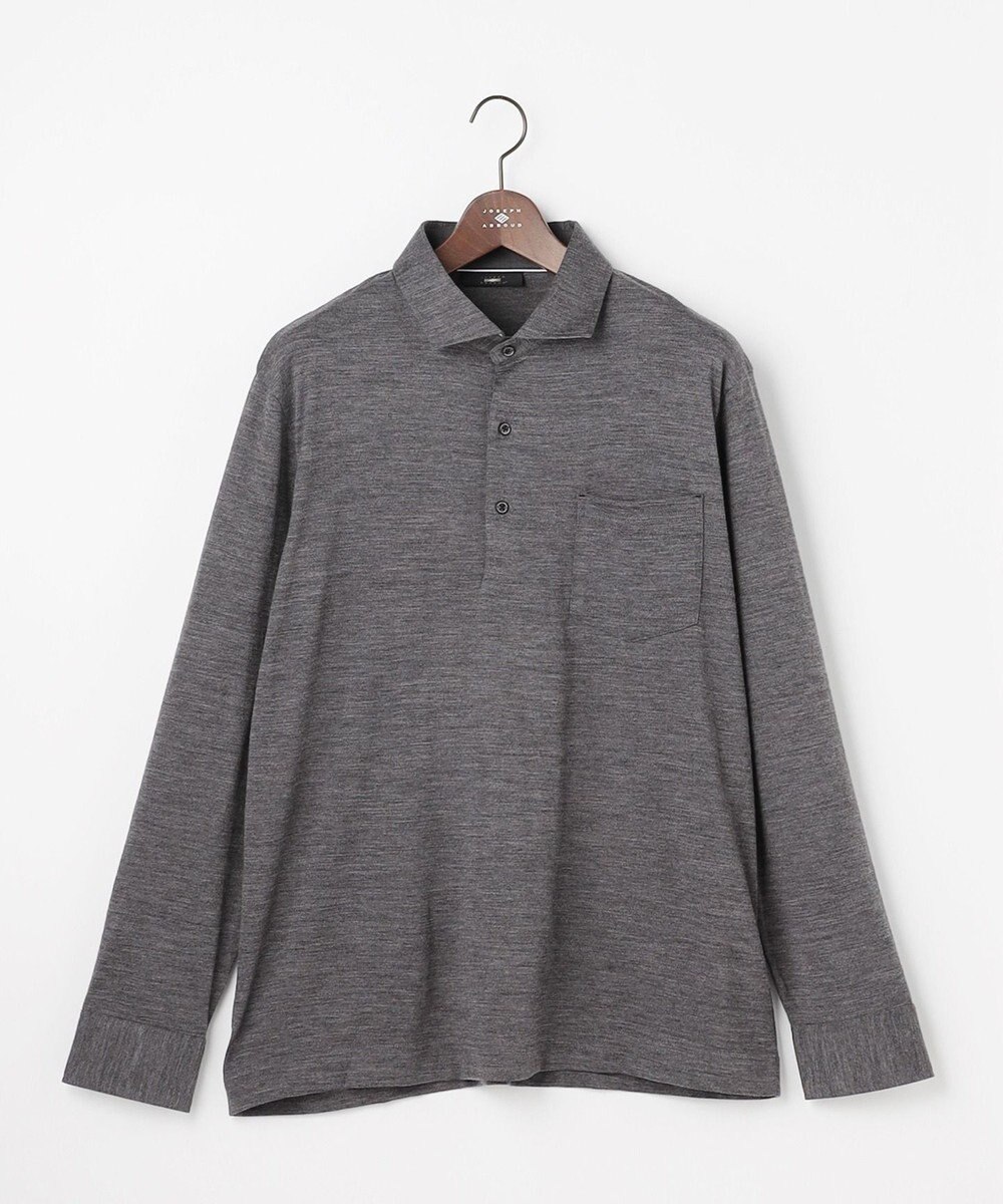JOSEPH ABBOUD 【キングサイズ・ふっくらあたたかウール100％】ウールダディポロシャツ 