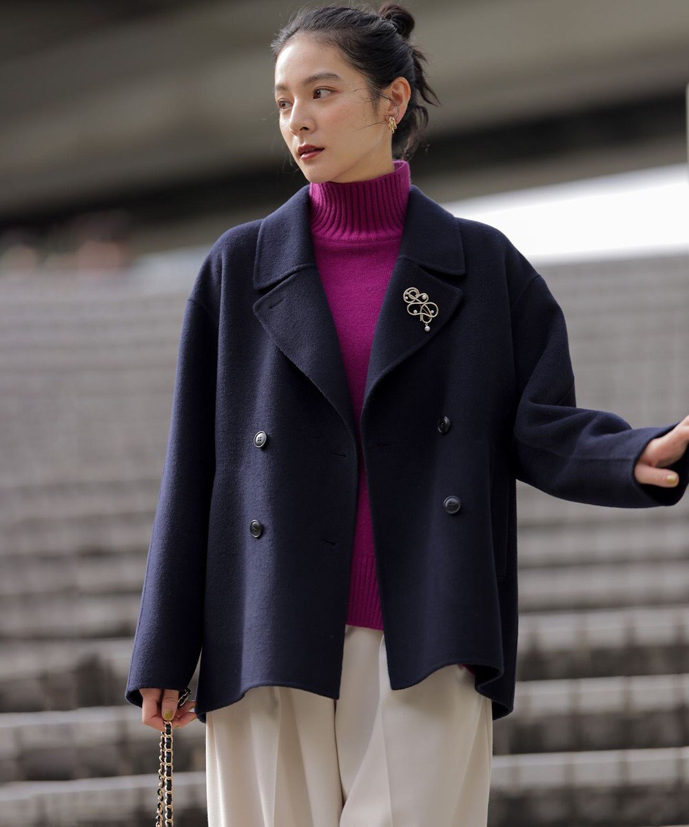 組曲 S ダブルブレストリバー コート 