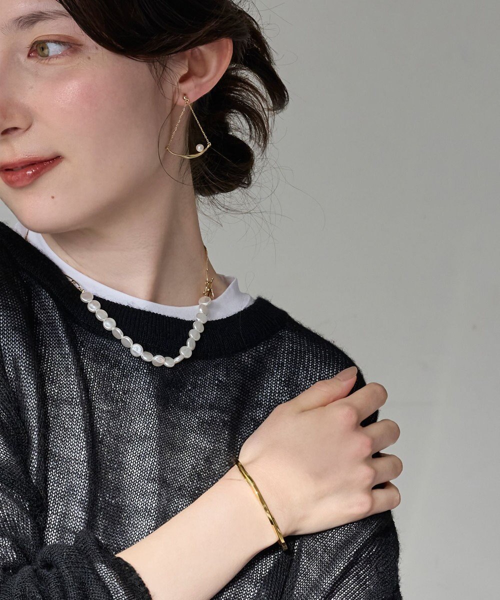 Phoebe メタリックパールチョーカーネックレス/41cm 