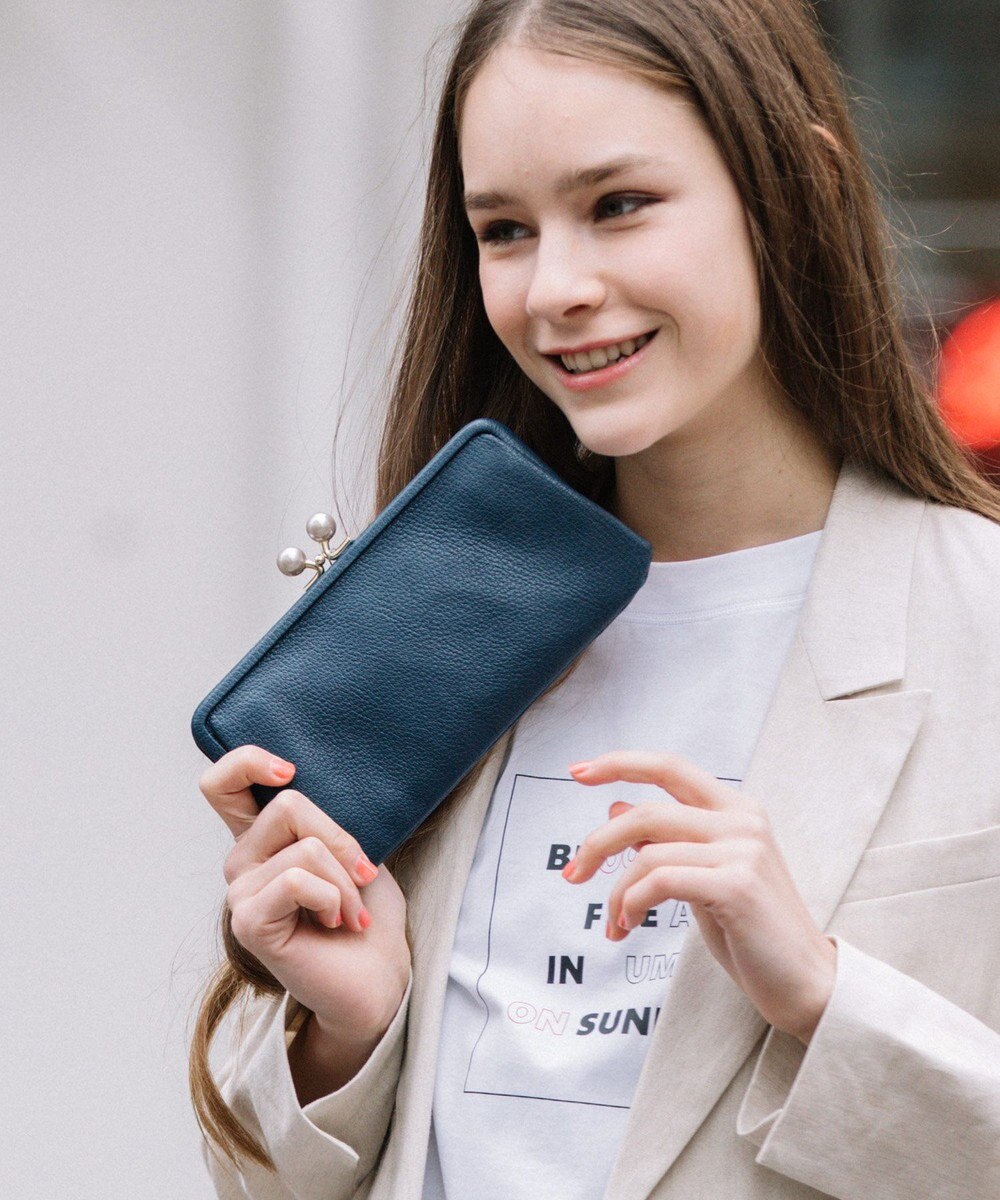 UNBILLION perche アクリル玉がま口長財布 