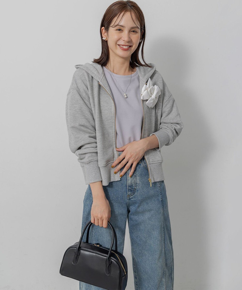 組曲 L ロゴ刺繍入り裏毛パーカー 