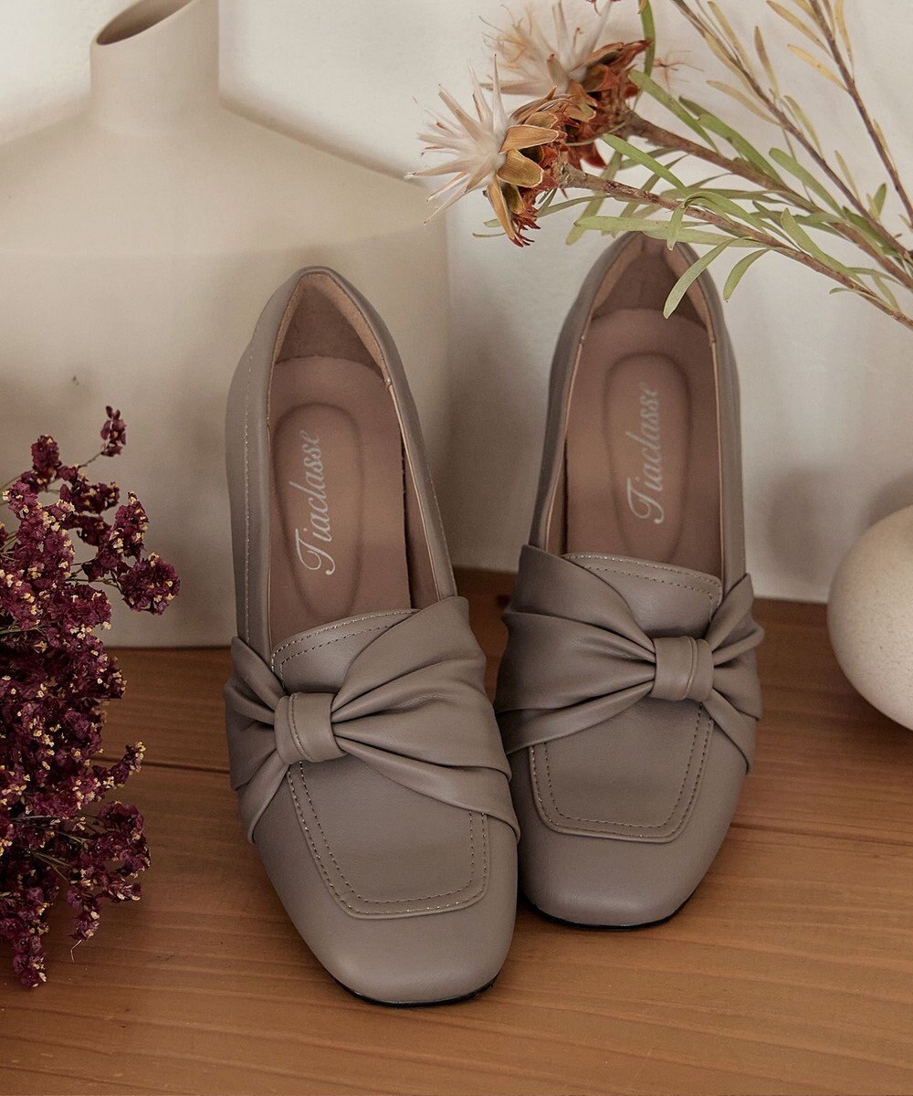 Tiaclasse 【安田美沙子さん着用】リボンローファー 